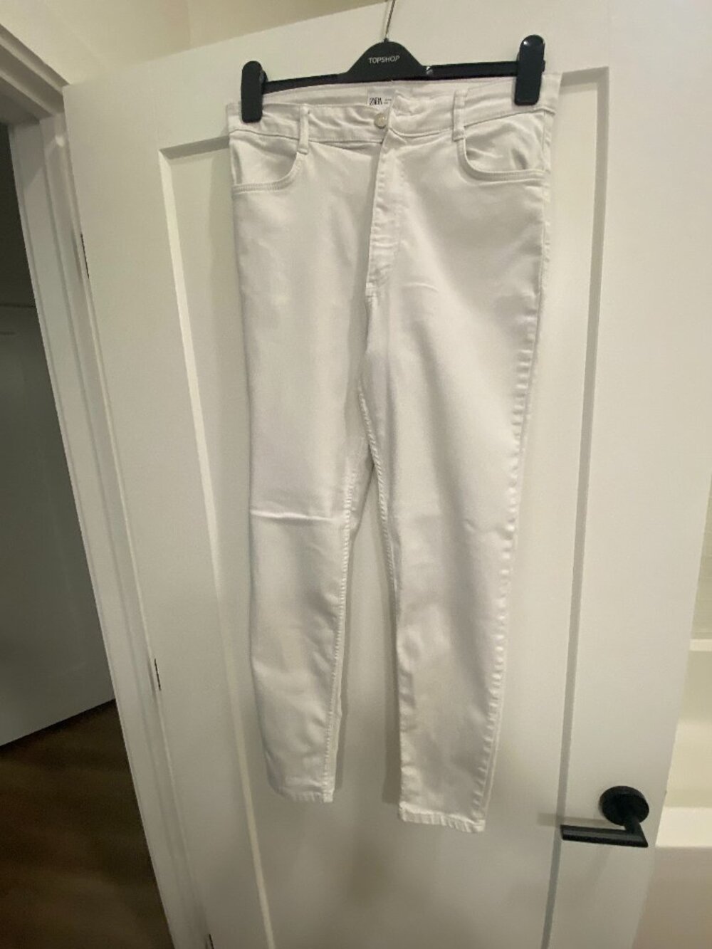 Zara White Denim Jeans